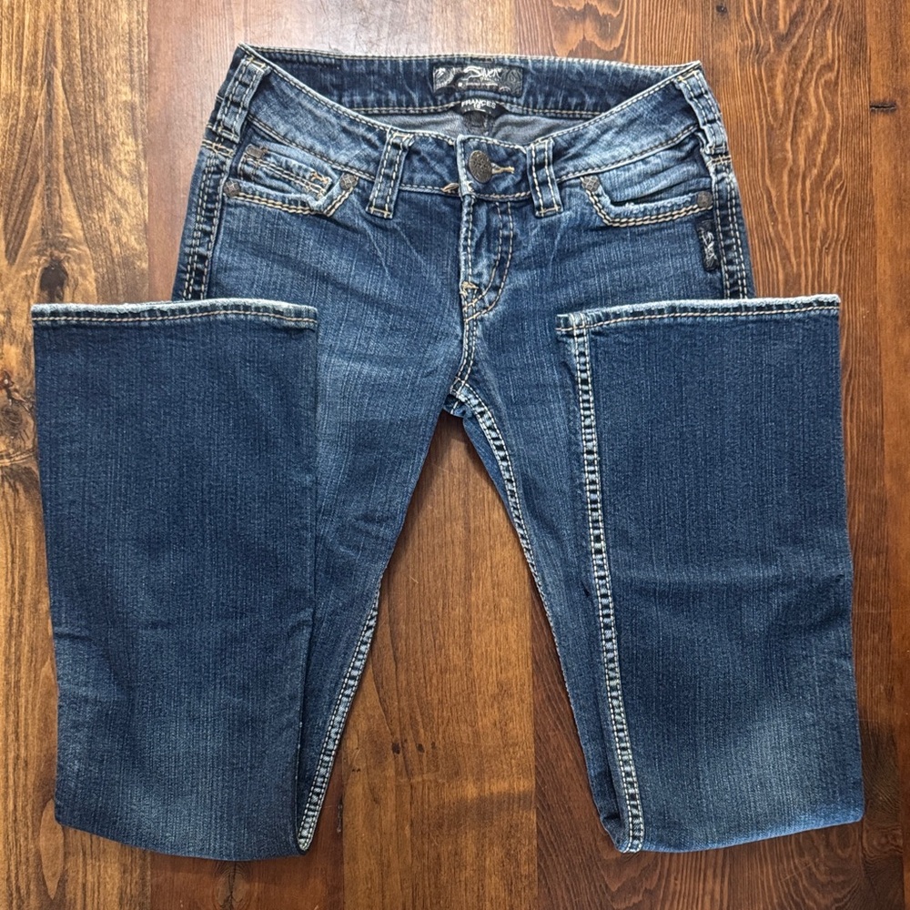 Silver Jeans Dark Blue Straight Leg Denim